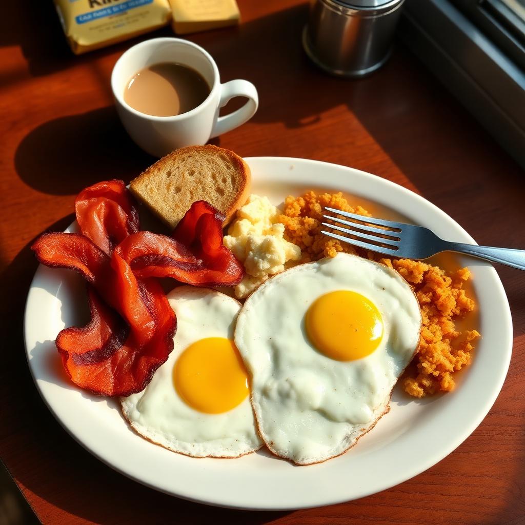 Classic diner breakfast plate