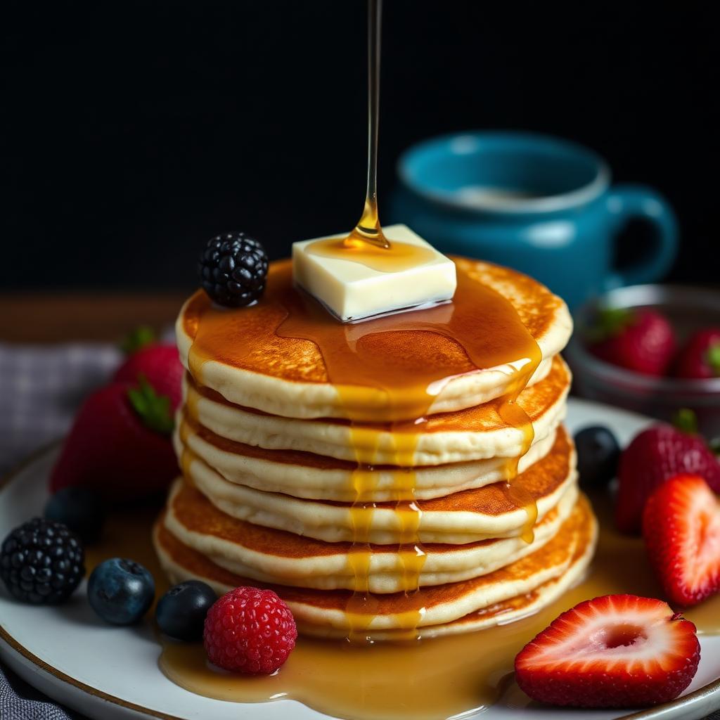 Pancakes with syrup